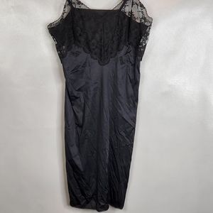 Black Full Slip With Lace Trim